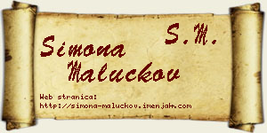 Simona Maluckov vizit kartica